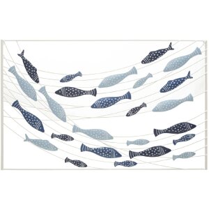 Mauro Ferretti Wandpaneel Pesci 96,5x1,5x61 cm blau