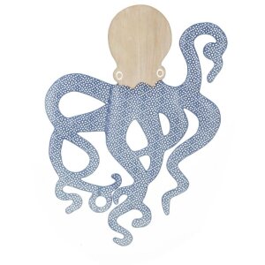 Mauro Ferretti Wandpaneel Oktopus 41x1,5x57 cm blau natur