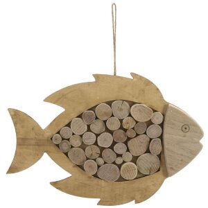 Mauro Ferretti Hängedeko Fisch Nature 42,5x2x28,5 cm...