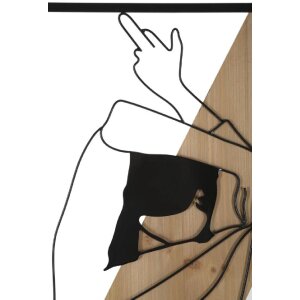 Mauro Ferretti Wandpaneel Strip 50x2x90 cm schwarz braun