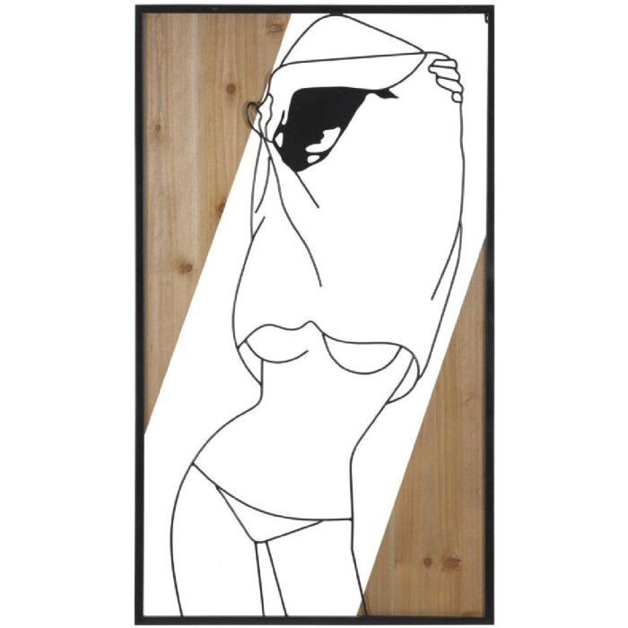 Mauro Ferretti Wandpaneel Strip 50x2x90 cm schwarz braun