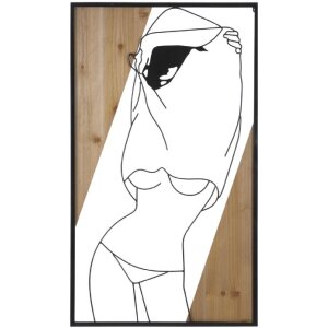 Mauro Ferretti Wandpaneel Strip 50x2x90 cm schwarz braun