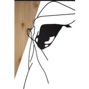 Mauro Ferretti Wandpaneel Strip 50x2x90 cm schwarz braun