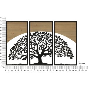 Mauro Ferretti настенное панно Arc Set из 3 частей 105x2x70 см черно-коричневый