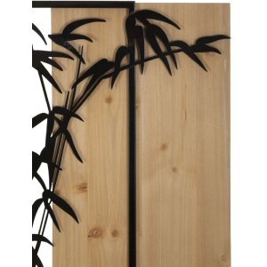 Mauro Ferretti Wandpaneel Bambus 58x2x80 cm schwarz braun