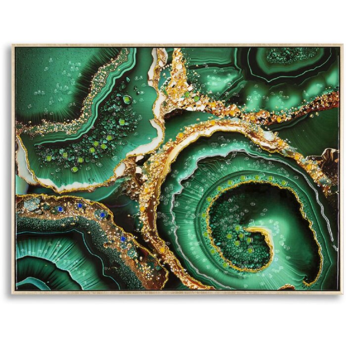 Настенная фреска Mauro Ferretti Smeraldy 82x4x62 см зеленое золото