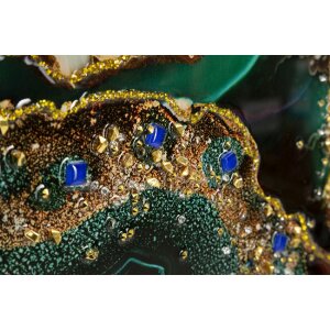 Настенная фреска Mauro Ferretti Smeraldy 82x4x62 см зеленое золото