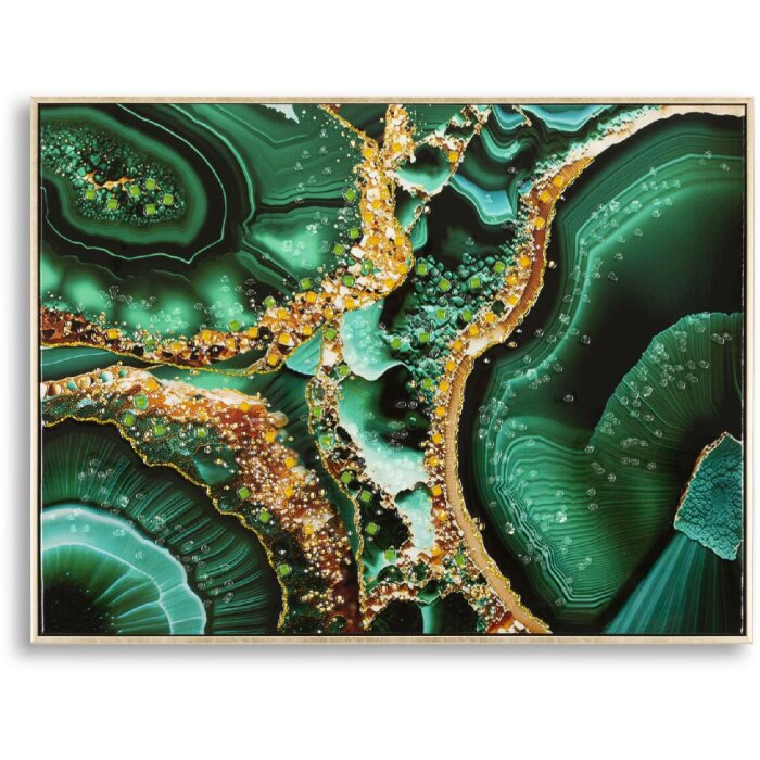 Настенная фреска Mauro Ferretti Smeraldy 82x4x62 см зеленое золото