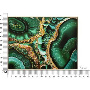 Настенная фреска Mauro Ferretti Smeraldy 82x4x62 см зеленое золото