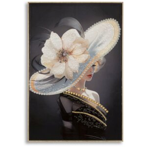 Mauro Ferretti Wandbild Wien Hut 62x4x92 cm schwarz gold