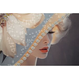 Mauro Ferretti Wandbild Wien Hut 62x4x92 cm schwarz gold