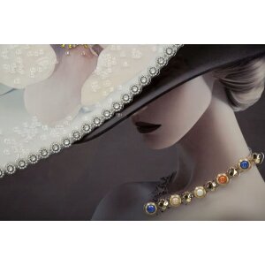 Mauro Ferretti Wandbild Wien Hut 62x4x92 cm schwarz gold