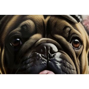 Mauro Ferretti Wandbild Bully 62x4x82 cm schwarz gold