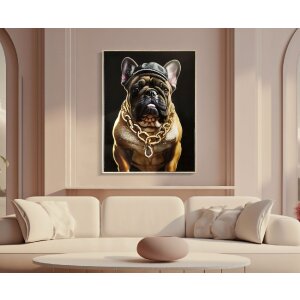 Mauro Ferretti Wandbild Bully 62x4x82 cm schwarz gold
