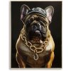 Mauro Ferretti Wandbild Bully 62x4x82 cm schwarz gold