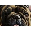 Mauro Ferretti Wandbild Bully 62x4x82 cm schwarz gold