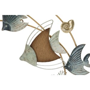 Mauro Ferretti Wandpaneel Dory 61x5x86 cm blau gold