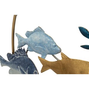 Mauro Ferretti Wandpaneel Marine 77x5x63 cm blau gold