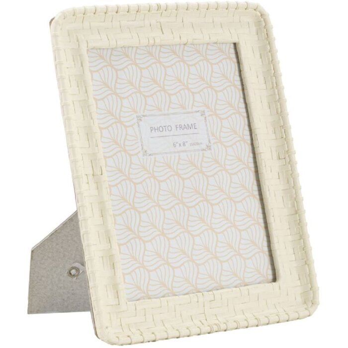 Mauro Ferretti Bilderrahmen Bambus-Stil 15x20 cm creme