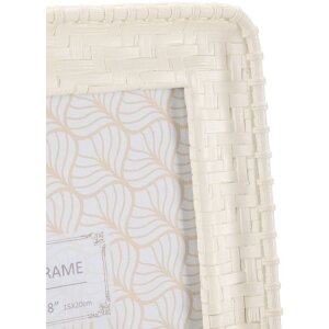 Mauro Ferretti Bilderrahmen Bambus-Stil 15x20 cm creme