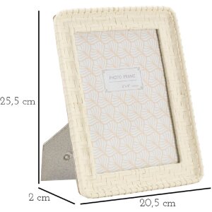 Mauro Ferretti Bilderrahmen Bambus-Stil 15x20 cm creme