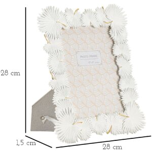 Mauro Ferretti Bilderrahmen Palmblatt 15x20 cm weiß