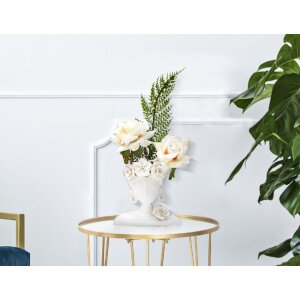 Mauro Ferretti Ваза Mrs Jung 21,7x14x21 см белое золото