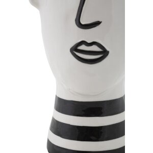 Mauro Ferretti Vase Gesicht 13,2x11,8x26,3 cm weiß...