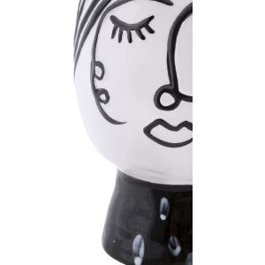 Mauro Ferretti ваза горшок лицо Ø 14x18,2 см белый черный