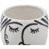 Mauro Ferretti ваза горшок лицо Ø 14x18,2 см белый черный