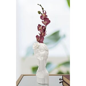 Mauro Ferretti Vase Junge Dame 10,5x10x24,7 cm weiß gold