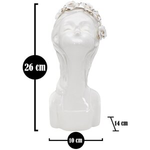 Mauro Ferretti Ваза Юные дамы Розы 10x14x26 см белое золото