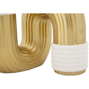 Ваза Mauro Ferretti Bann 10,5x10,5x12,7 см золотисто-белая