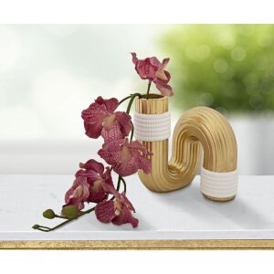 Ваза Mauro Ferretti Bann 10,5x10,5x12,7 см золотисто-белая