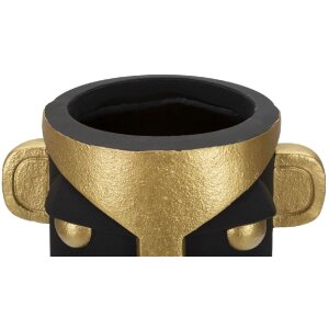 Mauro Ferretti Vase Tribal30x23,5x40 cm  schwarz gold