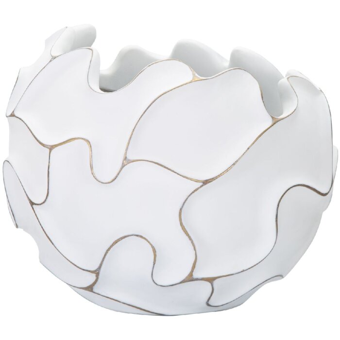 Mauro Ferretti кашпо Lines Ø 44x37 см белое мытое