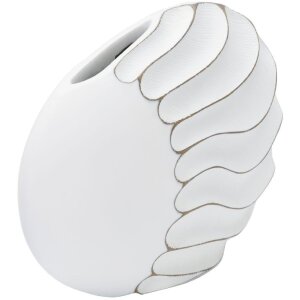 Mauro Ferretti Vase Linien 34x11,5x24,5 cm weiß...