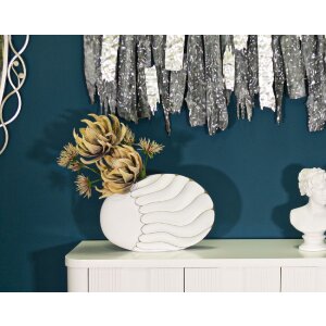 Mauro Ferretti Ваза Lines 34x11,5x24,5 см белая мытая