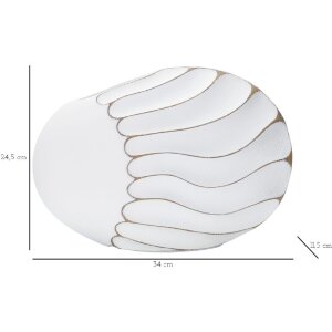 Mauro Ferretti Ваза Lines 34x11,5x24,5 см белая мытая