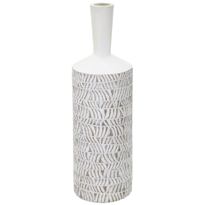 Mauro Ferretti Vase Nairobi Flasche Ø 15x49,5 cm weiß gewaschen