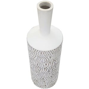 Mauro Ferretti Vase Nairobi Flasche Ø 15x49,5 cm weiß gewaschen