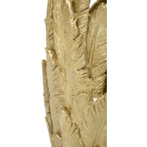 Mauro Ferretti Vase Federn 32x34x80 cm goldfarben
