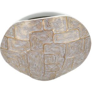 Mauro Ferretti Vase Eklipsen 48x13x44,5 cm gold weiß