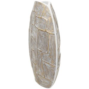 Ваза Mauro Ferretti Eklipsen 48x13x44,5 см золотисто-белая