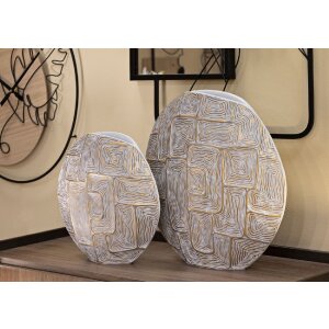 Ваза Mauro Ferretti Eklipsen 48x13x44,5 см золотисто-белая