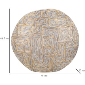 Ваза Mauro Ferretti Eklipsen 48x13x44,5 см золотисто-белая