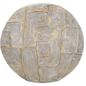 Ваза Mauro Ferretti Eklipsen 36x11x34,5 см золотисто-белая