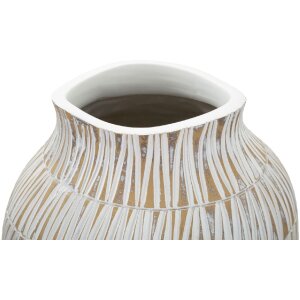 Mauro Ferretti Vase Stiky Ø 23x50 cm gold weiß