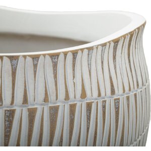 Кашпо Mauro Ferretti Stiky Ø 30,5x24,5 см золотисто-белое