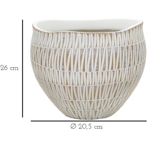 Mauro Ferretti Übertopf Stiky Ø 26X20,5 cm gold weiß